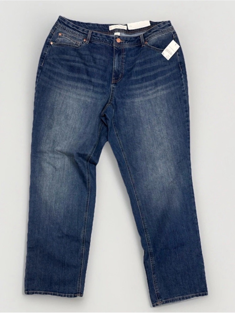 Cato Fashions T.1946 Denim Blue Jeans Women’s Plus Size 18W DarkWashStraight Leg